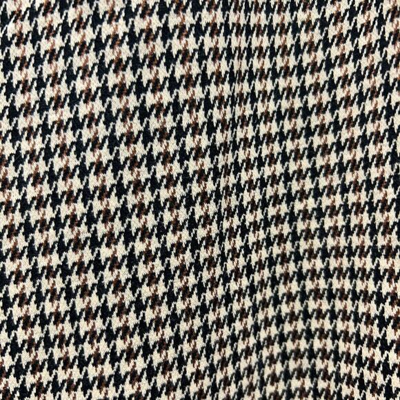 A New Day Brown Black Minimalist Preppy Houndstooth Ankle Crop Knit Pants Medium - Picture 5 of 7